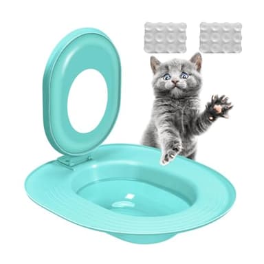 Cat Toilet Training System - Reusable Sand Box Seat for Pet Hygiene, Train Your Feline to Use the Toilet