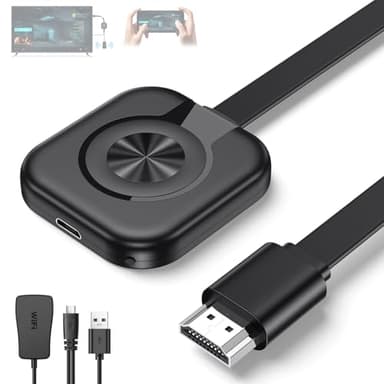 Wireless HDMI Adapter, 4K Wireless HDMI Dongle, Miracast Display Dongle, Airplay HIFI Display Adapter for TV from Android/IOS/Windows/Mac I.OS Laptop/Phone/Tablet,to PC/HDTV Monitor/Projector