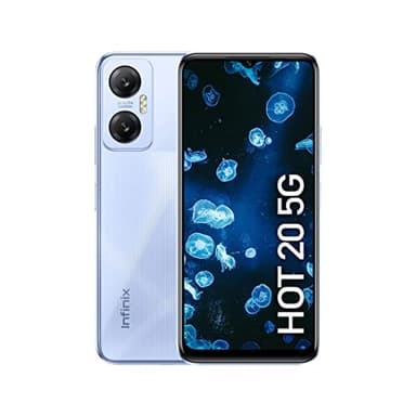 Infinix Hot 20 5G, 4+128GB, Space Blue, Sim Free Unlocked Smartphone, 6.6” FHD+ Display, Huge 5000mAh Battery with 3 Day Battery Life, Fingerprint Unlock + 2 Year Warranty