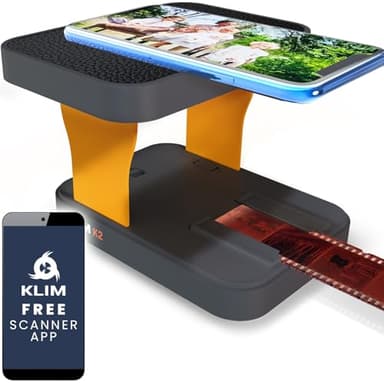 KLIM K2 Mobile Film Scanner 35mm - Positive & Negative Conversion - Photo Scanner - Essential 35mm Film Developing Kit for Home Use