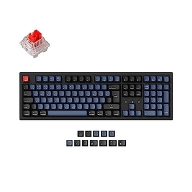 Keychron K10 Pro QMK/VIA Custom Wireless Mechanical Keyboard, Hot-swappable ISO UK Layout Full Size 108 Keys Programmable RGB Backlit Red Switch, Bluetooth/USB-C Wired for Mac Windows Linux