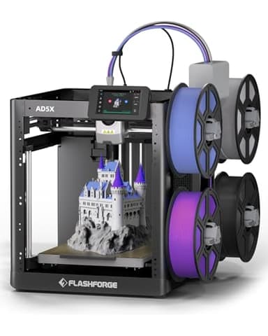 FLASHFORGE AD5X Multi-Color 3D Printer with IFS,Fully Auto Leveling FDM 3D Printer with Max 600mm/s High Speed Printing and Max 300°C Nozzle,Large Printing Size 220 * 220 * 220mm (AD5X)