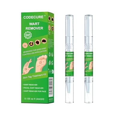 Wart Removal Pen 4ML, Skin Tag Removal Kit, Effective in Removing Warts, Corns, Spots, Moles and Calluses, for Face, Body and Hands Wart Removal Pen (4ML 2-Pack)