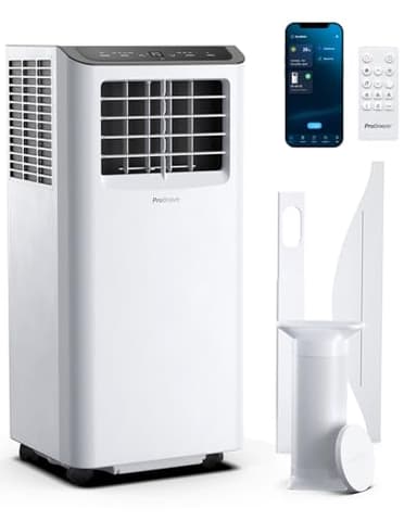 Pro Breeze® 14000 BTU Portable Air Conditioner - Smart Home WiFi Compatible with 24-Hour Digital Timer, Smart Display & Window Venting Kit Included - Air Conditioning Unit for Home & Office