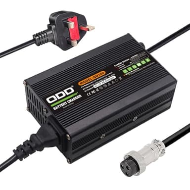 QDD 67.2V 4A Battery Charger For 16S 59.2V 60V Lithium Battery Pack with Cooling Fan Output GX16-3pin 1+ 3- Connector