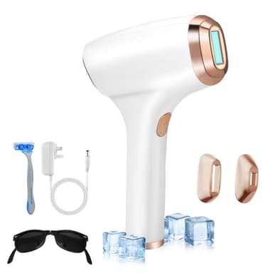 IPL Laser Hair Removal Device Ice Cooling Painless Hair Remover Machine 999,900 Flashes for Face, Bikini Line, Armpit, Leg, Body - 9 Energy Levels