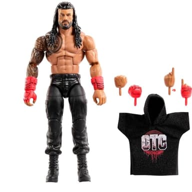 Mattel WWE Elite Action Figure & Accessories, Series #120, 6-inch Collectible Roman Reigns with 25 Articulation Points & Swappable Hands, JCJ30