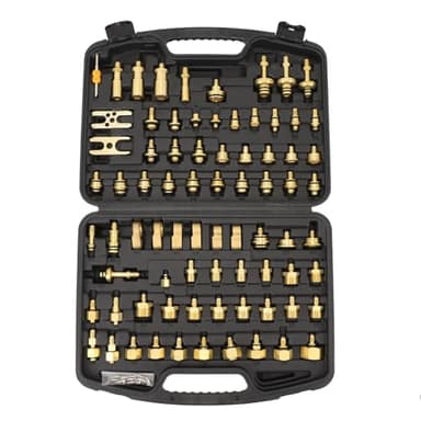 Car Air Conditioner Leak Detector Kit - Automotive AC Leak Detection Tools with 77pcs Brass Connector Repair Kit for Cars, Trucks, and Vehicles