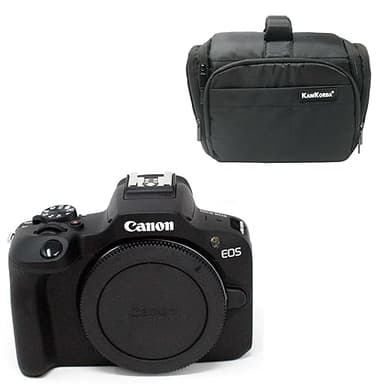 KamKorda Camera Bag + R100 Mirrorless Digital Camera Body Black, 24.1MP APS-C CMOS Sensor, 4K Video + 2 Year Warranty