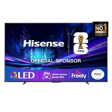 Hisense 100" 100E78QTUK PRO 144Hz QLED Smart AI TV - Hi-View AI Engine, 144Hz Game Mode PRO, Dolby Atmos, Quantum Dot Colour with Freely, Disney +, YouTube, Netflix