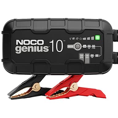 NOCO GENIUS10: 10A 6V/12V Smart Battery Charger – Automatic Maintainer, Trickle Charger & Desulfator with Overcharge Protection & Temperature Compensation – For Lead-Acid & Lithium Batteries