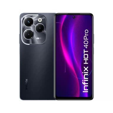 Infinix Hot 40 Pro, 8+256GB, Starlit Black, Sim Free Smartphone, Unlocked to all UK Networks + 2 Year Warranty