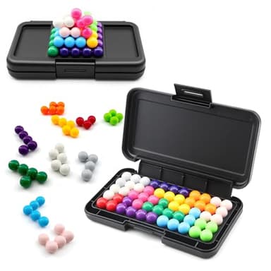 IQ Smart Games, IQ Puzzle Set with 200 Challenges, Logic Brain Teaser Game for Kids and Adults, Smart Travel Puzzle for Ages 6 and Up, Educational Toy for Stress Relief