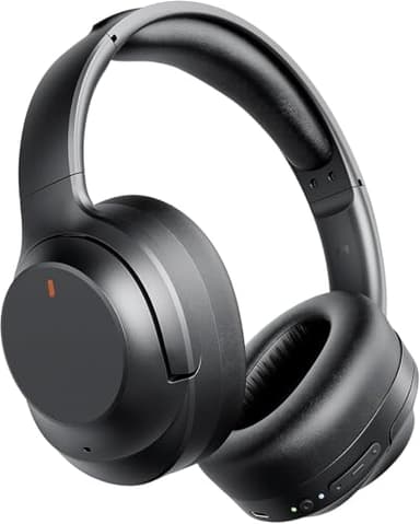 Active Noise Cancelling Headphones, Upgraded Wireless Bluetooth 5.4 Headphones Over Ear with ENC Mic, HiFi Stereo Deep Bass,30H Playtime and Lightweight Design for Travel/Office/Home (Black) 1Pcs