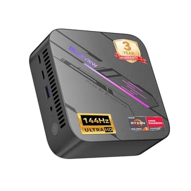 Blackview [ 3 Years Guarantee] MP100 Mini PC Win 11 Pro, 3 * 4K 144Hz Display, AMD Ryzen 7430U(Beats 4300U/7730U), 16GB RAM 512GB SSD, USB3.2, WiFi 6/BT 5.2 Mini Desktop PC for Video Editing
