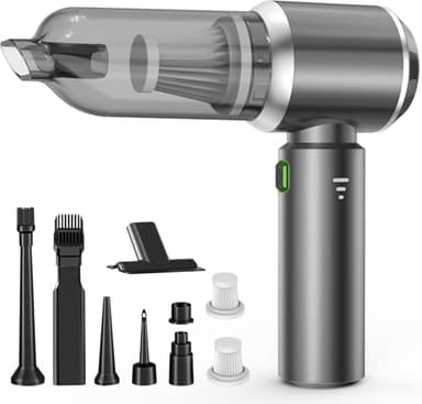 Handheld Vacuum Cleaner, 22000Pa 4-in-1 Car Vacuum Cleaner Cordless Powerful, Brushless Motor, 3-Speed Mini Car Hoover with Multiple Brush Heads, Hand Held Vacuum Cordless for Office/Home/Car/Pet Hair
