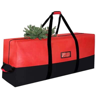 Christmas Tree Storage Bag, 65” x30” x15” Extra Large Heavy Duty Christmas Tree Bag for Trees Up to 9ft, Waterproof, 600D Durable, Zipper & Handles, Holiday Storage Solution