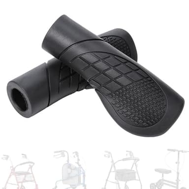 2 Pack Rollator Handle Grips - Universal Anti-Slip Cushion Pads for Comfortable Walking and Mobility Accessories with 1 Inch Diameter - Compatible with Wheelchairs, Walkers, and Knee Walkers.