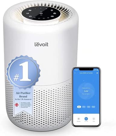 LEVOIT Smart HEPA Air Purifier for Bedroom Home 64m², Alexa & APP Control with Timer, Filter with Quiet Sleep Mode, Air Freshener, Remove Allergens for Dust Odour Pollen Smoke, Gift, Wifi, Core 200S