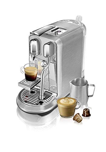 Nespresso Creatista Plus Automatic Pod coffee machine with milk frother wand for Espresso, Cappuccino & Flat White by Sage in Brushed Stainless Steel