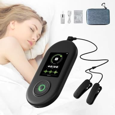 Vagus Nerve Stimulation Device with Ear Clips, Advanced Sleep Aid Device, 3 Modes, 9 Setting Levels, 4 Timing Modes, CES Treatment Improve Deep Sleep, Sleep Aids for Adults
