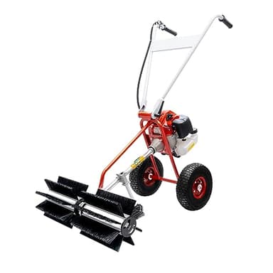 Tagtuell 2-Stroke Gas Power Sweeper Broom, Lawn Brush Cleaner Gasoline Engine, Petrol Sweeper Broom with Handheld, Sweeper Cleanning Machine for Driveway Turf Snow