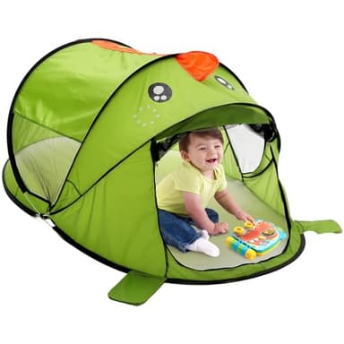 BTGGG Kids Pop Up Tent for Indoor Outdoor Children Play House for Toddlers 2 3 4 Years Old, Foldable Portable Toddler Playhouse Christmas Birthday Gift for Age 3-8 Kids 182 x 96 x 82cm, Green Dinosaur