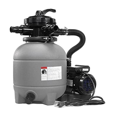 XtremepowerUS 12" Sand Filter Above Ground Pools Sand Filter Pump 7-Way Pool Pump 10,000GAL Filter Media Set