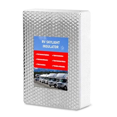 Losrik RV Skylight Insulator 22in x 14in x 3in, RV Vent Insulator, RV Skylight Cover with Reflective Surface, Waterproof RV Vent Insulation for Inside Camper, Sunroof Skylight Shade Skylight Pillow