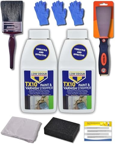 Professional Paint Stripper Bundle for Wood and Metal – Highly Effective Paint Remover for Wood and Metal, with Accessories - for Easy DIY Restoration