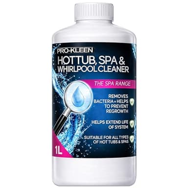 Pro-Kleen Hot Tub, Spa and Whirlpool Cleaner 1L - Hygienic, Long-Lasting, Easy to Use Formula - Suitable for All Hot Tubs, Spas + Whirlpools - Removes Bacteria, Dirt, Slime + Unpleasant Smells