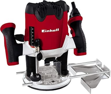 Einhell 4350490 TE-RO 1255 E Power Router | 1200W Wood Router Trimmer, Precise Variable Milling Depth Plunge Router | Electric 1/4 Inch Handheld Router Tool for Woodworking