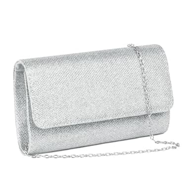 OSDUE Women Clutch Bag, Glitter Envelope Clutch Bag With Detachable Chain Strap, Elegant Sequins Evening Handbags for Wedding Bridal Prom Cocktail Party Ladies Handbags