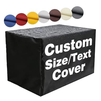 Kiyeocca Custom Size Dust Cover, Tailored Heavy Duty 600D Waterproof Covers for Electronics, Patio Furniture, Printer, Outdoor AC Units, Universal Fitted Appliance Equipment Odd Shape Protective Cover