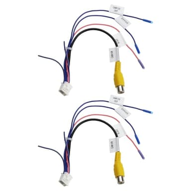 VGOL 2Pcs Car 10 Pin Rearview Backup Camera RCA Video Adapter Stereo Radio RCA Plug Compatible with Android Radio