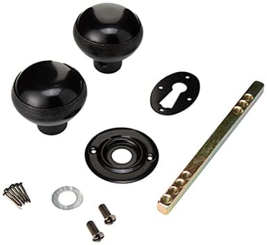 Sterling SRL8BK Rim Knob Sets, Black, Set of 2 Piece