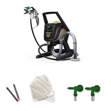 WAGNER ControlPro 250R - Airless Paint Sprayer for Wall & Ceiling/Wood & Metal paint - interior and exterior usage, covers 15 m² in 2 min, 110 bar, adjustable spray pressure, 9 m hose