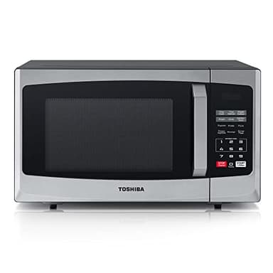 Toshiba 800w 23L Microwave Oven with Digital Display, Auto Defrost, One-Touch Express Cook, 6 Pre-Programmed Auto Cook Settings, and Easy Clean - Stainless Steel Door Handle Microwave - ML-EM23P(SS)