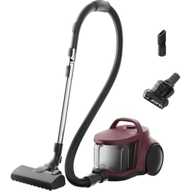 AEG ANIMAL 5000 Bagless Vacuum Cleaner AL51A2DR, Compact Size, Ergonomically Handle, High Filtration, Cleaner Output Air, Easy Manoeuvre, 8.5-metre Action, Multiple Surfaces, (dB) 78, 3L, Dark Red
