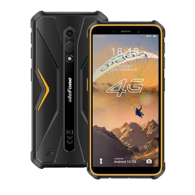 Ulefone Armor X12 Rugged Smartphone, IP68/IP69K Waterproof Outdoor Phone, Android 13 Unlocked, 6GB RAM 32GB ROM, 5.45" Tough Display, 3-Card Slot 4G SIM Free Mobile Phones 13MP Camera NFC Orange