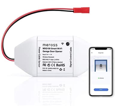 Meross Smart Garage Door Opener, Voice/Remote Control, Auto Close, with Timer, Add-On to Existing Garage Opener, Compatible with Amazon Alexa, Google Assistant, SmartThings, 2.4GHz WiFi Only