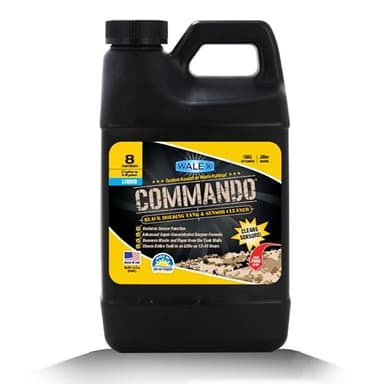 Walex Commando Liquid Marine, Camper, & RV Black Water Holding Tank and Sensor Cleaner for Rapid Breakdown of Waste & Toilet Paper within 24-Hours, Restores Valves and Seals, Septic Tank Safe, 32oz
