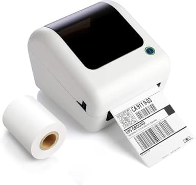 JADENS Bluetooth Shipping Label Printer, Thermal Label Printer for Address Postage Small Business, 4x6 Label Maker Machine for iPhone & Andriod, Compatible with Hermes, Royal Mail, EBay, Amazon, Etsy