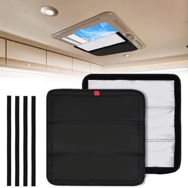 RV Skylight Cover, Foldable Camper Blackout Skylight Cover, 41 * 41cm, For RV Garage Roof Door Skylight Shade, Sunshade Privacy Guard