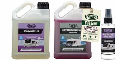 Fenwicks Motorhome Cleaner & Bobby Dazzler Combo Pack – RV & Caravan Exterior Wash & Shine Kit, Streak-Free, Eco-Friendly, Easy Spray & Wipe, Motorhome Care Solution