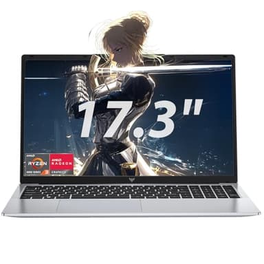 ACEMAGIC 17.3 inch Laptop with 4-Core Ryzen 4300U Processor up to 3.7GHz (Beat N150/N100) 16GB RAM DDR4 512GB M.2 SSD Laptops Computer, WiFi 5, BT5.2, USB3.2, HDMI,Type-C,1080 FHD, 62.7Wh Long-Battery