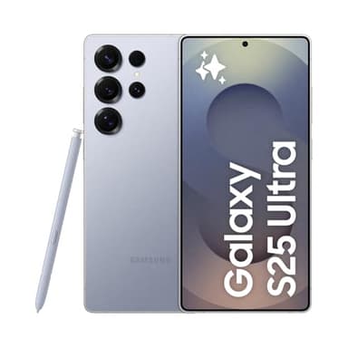 Samsung Galaxy S25 Ultra AI Smartphone, Galaxy AI, 12GB Memory, 256GB Storage, 200MP Camera, S Pen Included, Titanium Silverblue, 3 Year Manufacturer Extended Warranty (UK Version)