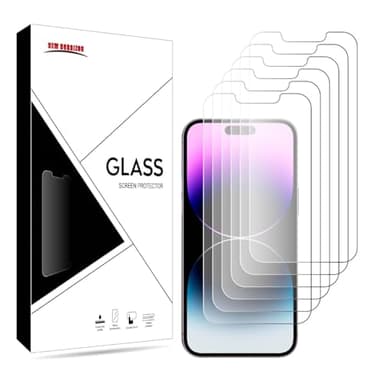 New Horrizon [6-Pack Screen Protector for iPhone 14, iPhone 13 & 13 Pro (6.1-Inch), Tempered Glass Film, [Life time Support][Anti-Shatter][Anti-Scratch] (iPhone 14/13 / 13 Pro)