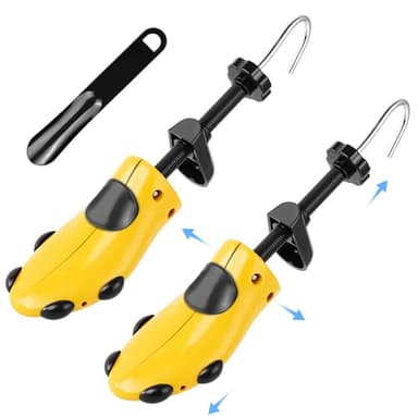 Alaoo Shoe Stretcher, 1 Pair Shoe Tree for Men Plastic & Metal Boot Stretcher with Shoes Horn Adjustable Shoes Widener for Bunions,UK7-11.5 (EU41-47)