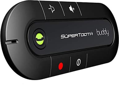 Supertooth Buddy Handsfree Bluetooth Visor Speakerphone Car Kit for Smartphone Devices, Compatible with iPhone, Samsung, Huawei, Google and Other Mobile Smartphones - Black
